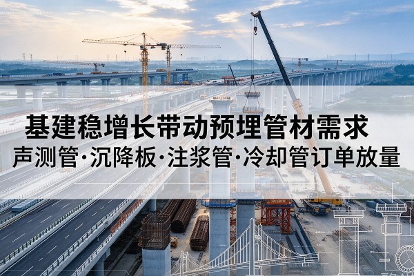和田基建稳增长带动预埋监测管材需求,声测管、沉降板、注浆管订单持续放量
